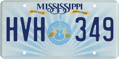 MS license plate HVH349