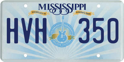 MS license plate HVH350