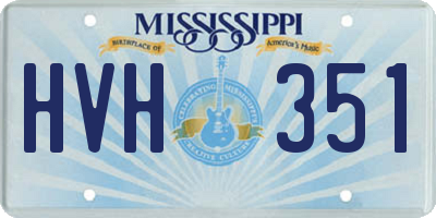 MS license plate HVH351