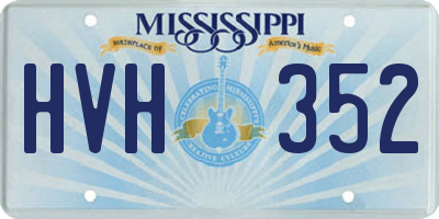 MS license plate HVH352