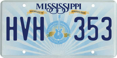 MS license plate HVH353