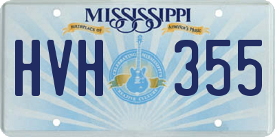 MS license plate HVH355