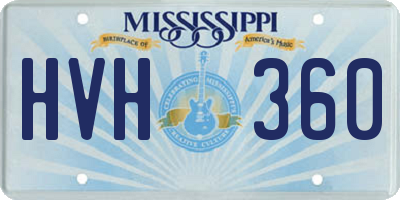 MS license plate HVH360