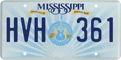 MS license plate HVH361