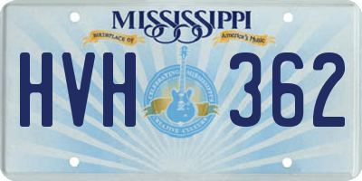 MS license plate HVH362