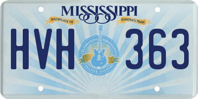 MS license plate HVH363