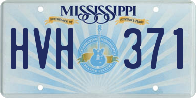 MS license plate HVH371
