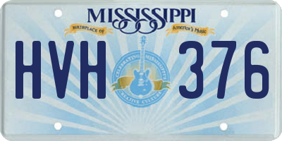 MS license plate HVH376