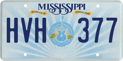 MS license plate HVH377