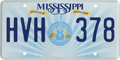 MS license plate HVH378