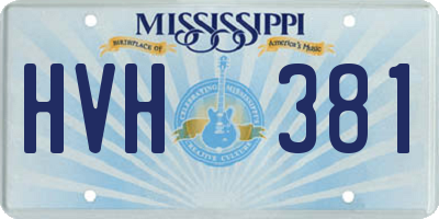 MS license plate HVH381