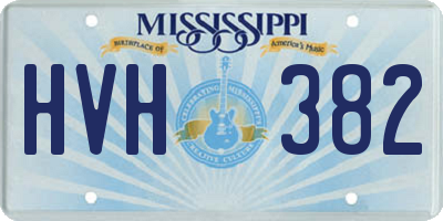 MS license plate HVH382