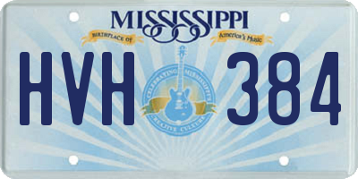 MS license plate HVH384