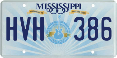 MS license plate HVH386