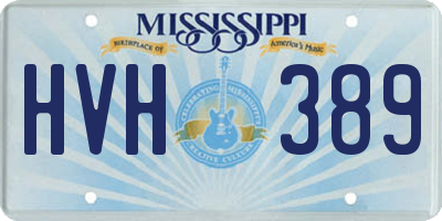MS license plate HVH389