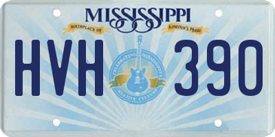 MS license plate HVH390