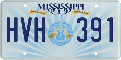 MS license plate HVH391