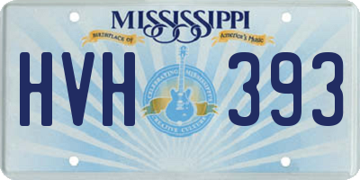 MS license plate HVH393