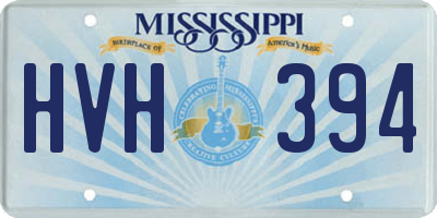 MS license plate HVH394