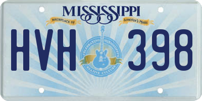 MS license plate HVH398
