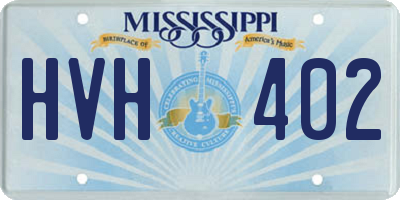 MS license plate HVH402