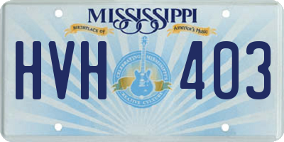 MS license plate HVH403