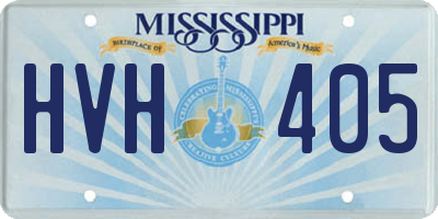 MS license plate HVH405