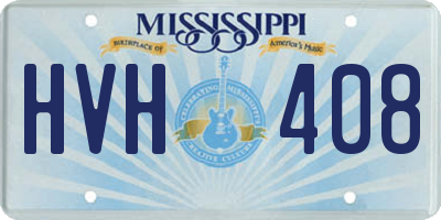 MS license plate HVH408