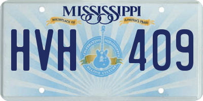 MS license plate HVH409