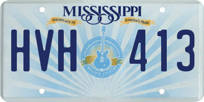 MS license plate HVH413