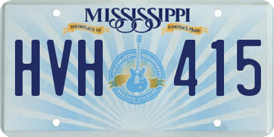 MS license plate HVH415