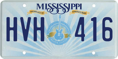 MS license plate HVH416