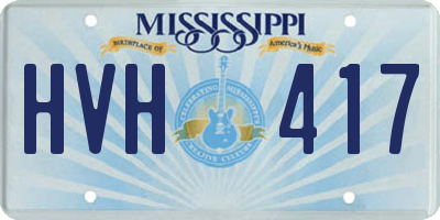 MS license plate HVH417
