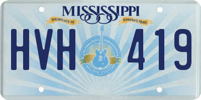 MS license plate HVH419