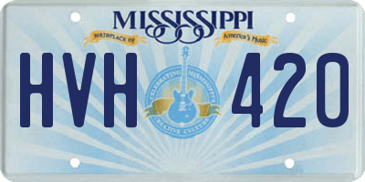 MS license plate HVH420