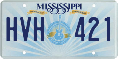 MS license plate HVH421