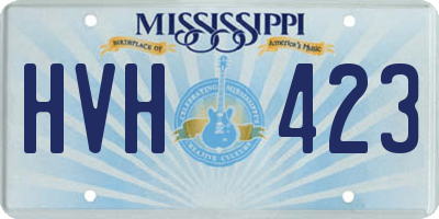 MS license plate HVH423