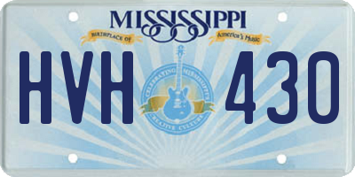 MS license plate HVH430