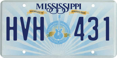 MS license plate HVH431