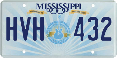 MS license plate HVH432