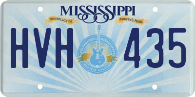 MS license plate HVH435