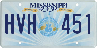 MS license plate HVH451