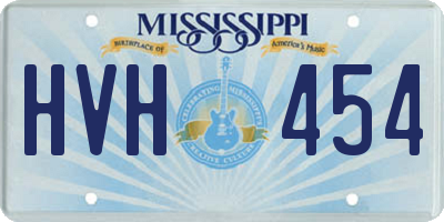 MS license plate HVH454