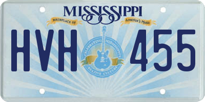 MS license plate HVH455