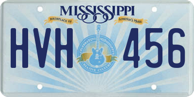 MS license plate HVH456