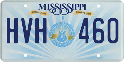 MS license plate HVH460