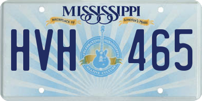 MS license plate HVH465