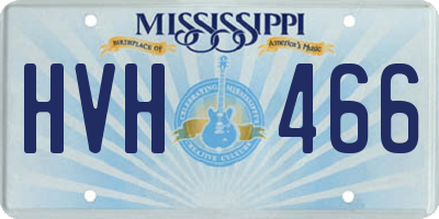 MS license plate HVH466