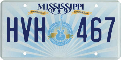 MS license plate HVH467
