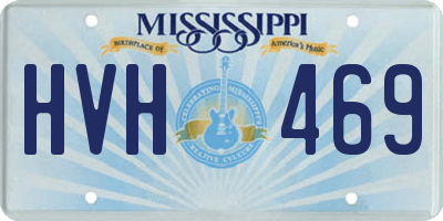 MS license plate HVH469